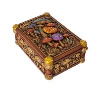Pacific Giftware Boîte à tarot champignon enchanté avec motif champignon coloré motif forêt idéale pour tarot, bijoux ou décoration d'intérieur, 14,8 cm de long