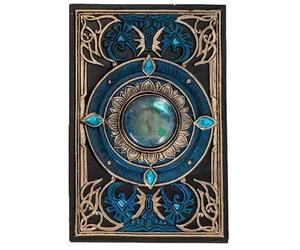 Pacific Giftware Boîte de tarot avec détails bleus complexes et incrustation en cristal - Parfaite pour les cartes de tarot, les bijoux ou les souvenirs - 14,5 cm de long