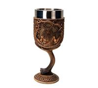 Pacific Giftware Cernunnos Gobelet avec motifs celtiques en résine et acier inoxydable Inspiré du dieu corné pour un verre et une décoration uniques 18,4 cm de haut