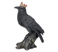 Pacific Giftware Corbeau Figure avec Couronne - Noir Corbeau Statue Mystique Gothique