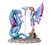 Pacific Giftware Fantasy Fairy Lecturing Bad Dragon Statue by Artist Amy Brown Tabletop Decorative Accent