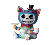 Pacific Giftware Figurine de collection chat du Cheshire - Squelette signature en costume de chat coloré - Parfait pour la décoration de la maison et les cadeaux uniques - 7,6 cm de haut
