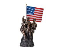 Pacific Giftware Figurine en résine Trump Fight - Finition Bronze détaillée représentant Un Moment emblématique à Collectionner avec Drapeau américain - Statue Patriotique Trump pour décoration