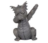 Pacific Giftware Garden Dragon Dabbing Dragon Garden Display Decorative Accent Sculpture Stone Finish 10 inch Tall