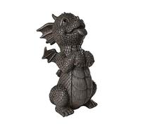 Pacific Giftware Garden Dragon Good Dragon Haletant Sculpture décorative de Jardin Finition Pierre 25,4 cm de Haut