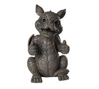 Pacific Giftware Garden Dragon Thumbs Up Dragon Garden Display Decorative Accent Sculpture Stone Finish 10 Inch Tall
