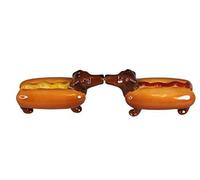 Pacific Giftware Happy Hot Dogs Daschund Salt and Pepper Shaker Set S/P