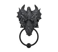 Pacific Giftware Heurtoir de porte en fonte avec motif dragon gothique, Noir, 1 pièce, 21 cm x 9,5 cm x 4,4 cm