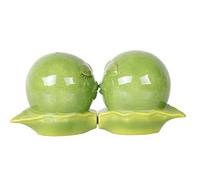 Pacific Giftware Kissing Peas in A Pod Magnetic Salt and Pepper Shakers Gift Box Set Ceramic