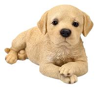 Pacific Giftware Labrador Figurine - Chiot couché | Figurine de chien mignonne statue marron