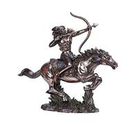 Pacific Giftware natif Indien Guerrier sur Cheval en Bronze coulé à Froid Figurine de Collection