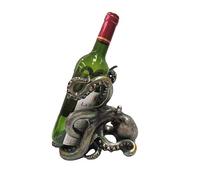 Pacific Giftware Porte-vin en Forme de Pieuvre Rustique argenté de 19,1 cm de Haut, Sculpture décorative pour comptoir de Bar