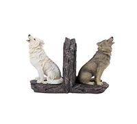 Pacific Giftware PT Lot de Serre-Livres décoratifs en résine Motif Loups hurlants