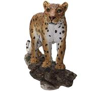 Pacific Giftware Realistic Big Cat Leopard Perching on Wood Resin Figurine Statue
