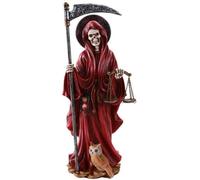 Pacific Giftware Santa Muerte Saint of Holy Death Standing Religious Statue 10 inch (Red) Love Passion Relationship