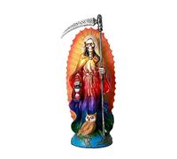 Pacific Giftware Santa Muerte Saint of Holy Death Standing Religious Statue 7.25 inch Rainbow Tunic Seven Powers Santisima Muerte Sculpture