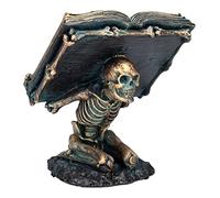 Pacific Giftware Skelettfigur Maintient Magic Book - Gothique Statue Fantasy Décoration Tête de Mort