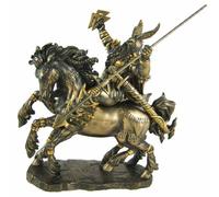 Pacific Giftware Statue du Dieu Nordique Odin Finition Bronze païen Viking