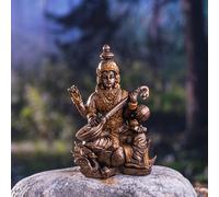 Pacific Giftware Statue miniature du dieu hindou Saraswati en rsine