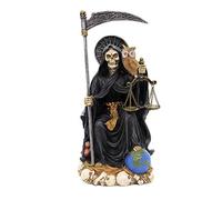 Pacific Giftware Statue Religieuse Santa Muerte Saint de la Mort Assise 22,9 cm Sept pouvoirs (Arc-en-Ciel)