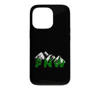 Pacific Northwest PNW Pine Trees Mountains Cadeau Coque pour iPhone 13 Pro