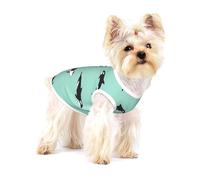 Pacific Ocean Whale T-shirt pour chien et chat en coton sans manches pour petits animaux de compagnie
