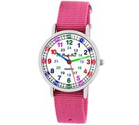 Pacific Time Montre-bracelet pour enfant fille garçon montre d'apprentissage en textile bracelet de rechange analogique à quartz, 10901 - Rose, bracelet