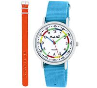 Pacific Time Montre d'apprentissage pour filles et garçons - 2 bracelets bleu clair + un autre comme sélectionné - Quartz analogique, Orange, Sangles