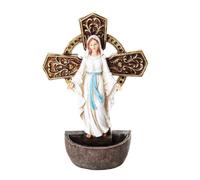 Pacific Trading Notre-Dame de Gr ce Figurine Sainte Font 6,75 pouces R sine coul e froid Multicolore