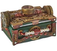 Pacific Trading Steampunk Box with Compass Jewelry Trinket Container New