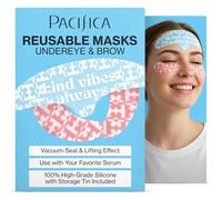 Pacifica Beauty | Réutilisable Undereye + Brow Mask Value Set | 100% Silicone | Vacuum Seal & Lifting Effect | Minimisze Fine Lines + Wrinkles | Pair with Serum | Storage Tin Included | Vegan
