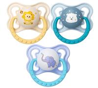 Pacificateur bébé, signature jour et nuit mannequin bébé, tétraiteur en silicone naturel pour la peau sensible, meilleure tétine pour les bébés allaités, mamelon rond de la tétine manuelle sans BPA