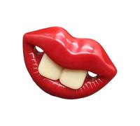 Pacificateur de chien pour petit animal de compagnie, ralentissement de la sucette de chien,Pacificateur de chien drôle Red Lips Silicone mâcher Toy - Calmer animal teether dentition des bucco-dentair