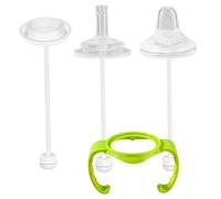 Pacifications 4pcs Baby Paille Kit de conversion Kit de conversion Silicone Paigne de sucette pour bébé, 3 Pacifications Paille avec manchette de paille pondérée, adaptée à 3-6-9 mois