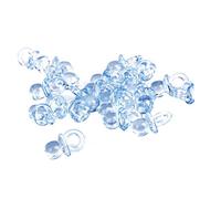 Pacifications acryliques, 50pcs mini bébé sucette mini-chupètes bébé favorice décoraciones baby shower fête des décorations mini-sucettes bleues bleues