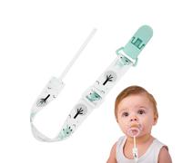 Pacifier Clip - Silicone Teething Toy Leash, Braid String Holder with Strong Metal Grip, Secure Anti-Drop Soother Tethering, Ideal for Infant Boys Girls Registry Shower Gift Essentials