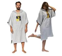 Pacifique Sud Surf Poncho - Peignoir de Serviette Polyvalent avec Manches, Capuche et Poche Avant - Coton Premium, Idéal pour Le Surf, La Natation et Les Sports de Plein Air - Unisexe, Taille Unique