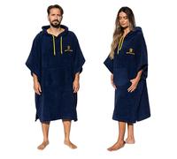 Pacifique Sud Surf Poncho - Peignoir de Serviette Polyvalent avec Manches, Capuche et Poche Avant - Coton Premium, idéal pour Le Surf, La Natation et Les Sports de Plein Air - Unisexe, Taille Unique