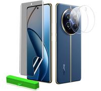 Pack 1+2 Film Protection Vie Privée Tpu Pour Realme 12 Pro+ 5g ¿ Anti-Espion, Sans Bulles, Auto-Cicatrisant, Anti-Rayures, Sensible Empreinte & Déverrouillage Facial + 2 Protections Lentille Caméra