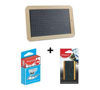 Pack 1 ardoise noire + boîte de 10 craies blanches + 1 brosse