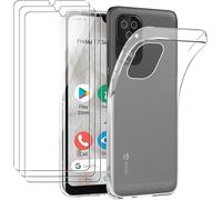 Pack 1 Coque Souple Tpu Transparente Pour Doro 8100 / 8100 Plus + 3 Verres Trempés - Fine, Anti-Chocs, Protection 360°