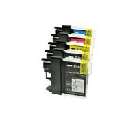 Pack 10 cartouches compatibles BROTHER LC1100PACK - MFC6490CW 4 noires et 6 couleurs