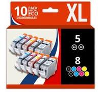 Pack 10 cartouches compatibles CANON PGI-5/CLI-8 Pack G
