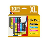 Pack 10 cartouches compatibles EPSON T0715XL - 123CONSOMMABLES