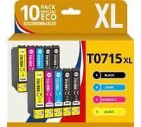 Pack 10 cartouches compatibles EPSON T0715XL - 123CONSOMMABLES Pack G
