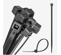 Pack 10 Collier de Serrage Plastique Noir 2,5x100 mm - Cable Management, Attache Cable, Serre Cable - Alternative au Colson, Serfl