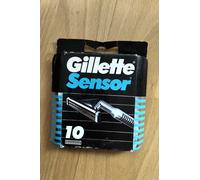 Pack 10 Lames GILLETTE SENSOR Recharges de Rasoir Rasage ORIGINAL N.O.S VINTAGE
