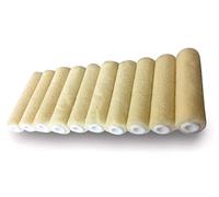Pack 10 manchons mini rouleaux pattes de lapin laqueur | Velours 100 mm | Peinture plinthes radiateurs surfaces plates coques bateaux | Kibros 4KIT428b