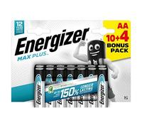 Pack 10 piles alcaline LR06 Energizer Max Plus AA + 4 offertes
