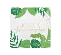 Pack 10 serviettes anniv tropical party